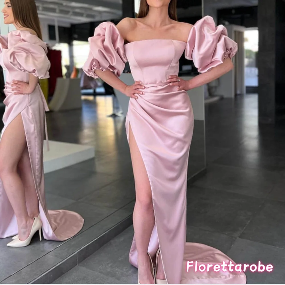 Customized Simple Pink Women Mermaid Evening Dresses Off The Shoulder Prom Gowns Vestido De Noch Split Sleeveless Gowns
Customized Simple Pink Women Mermaid Evening Dresses Off The Shoulder Prom Gowns Vestido De Noch Split Sleeveless Gowns