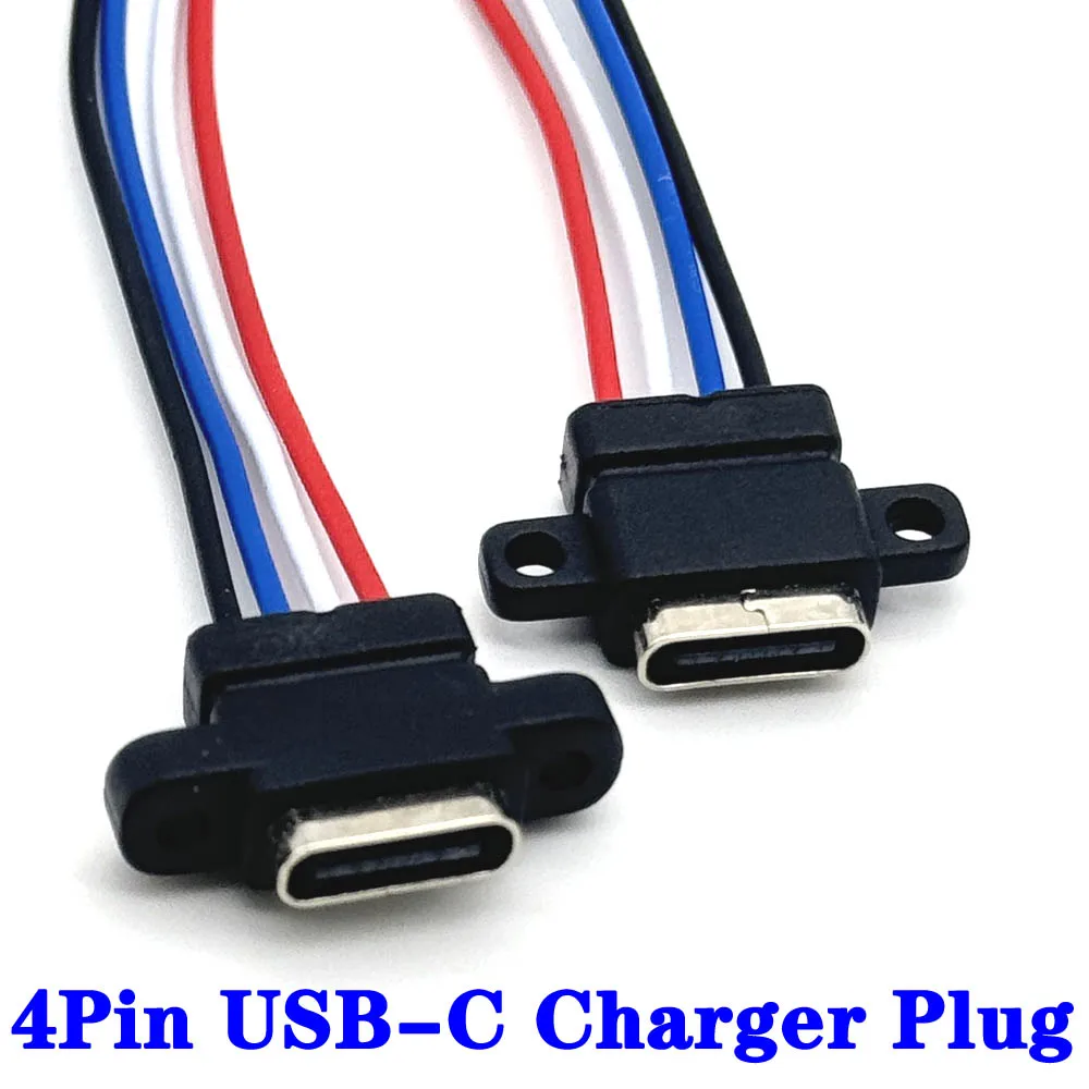 USB-C High Current Charging Socket With Rubber Ring 2Pin 4Pin Straight ear Side Ear Type C Waterproof Female Connector Jack
USB-C High Current Charging Socket With Rubber Ring 2Pin 4Pin Straight ear Side Ear Type C Waterproof Female Connector Jack