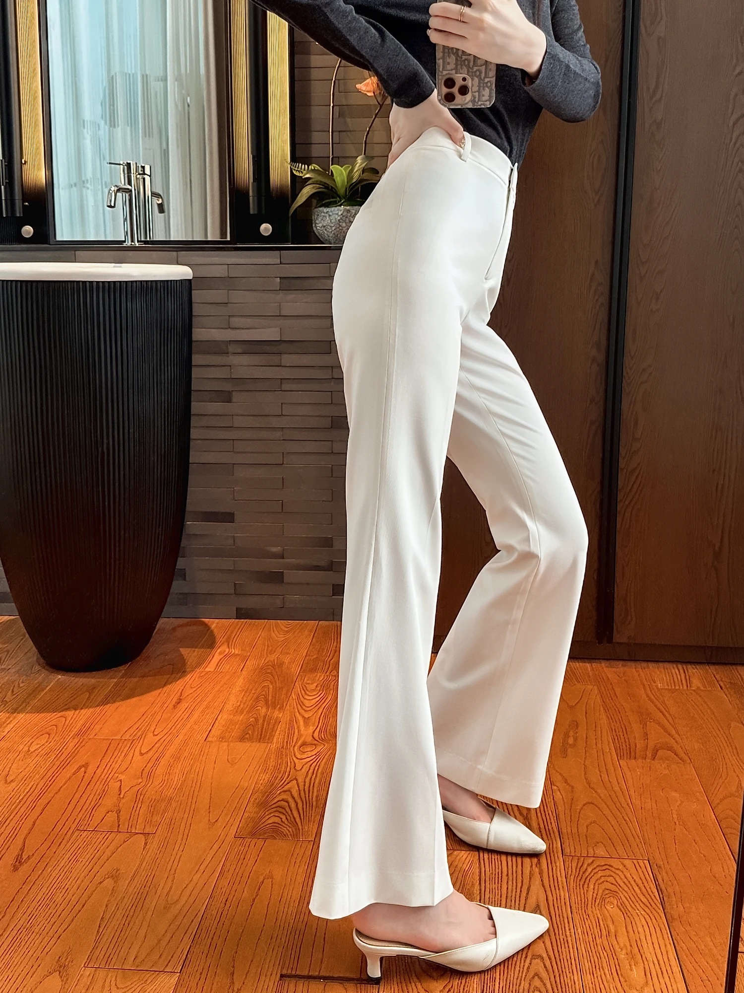 You See Commute Gods Casual Micro Flared Pants Smooth Anti Wrinkle Early Autumn High Waist Long Pants Women Ele Sle
You See Commute Gods Casual Micro Flared Pants Smooth Anti Wrinkle Early Autumn High Waist Long Pants Women Ele Sle