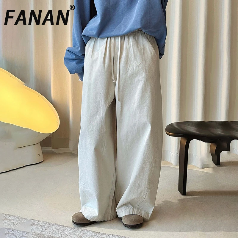 FANAN Elastic High Waist Straight Pants For Women Drawstring Design Minimalism Casual Loose Trousers Female 2026 Spring New
FANAN Elastic High Waist Straight Pants For Women Drawstring Design Minimalism Casual Loose Trousers Female 2026 Spring New