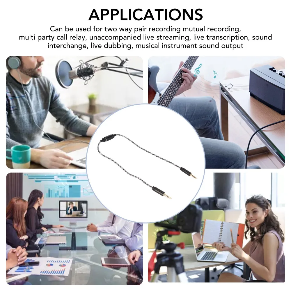 3.5mm Male to 3.5mm Male 3.5mm Recording Cable OFC Core 50cm/19.7in Bidirectional Sound Transfer Cable Lossless
3.5mm Male to 3.5mm Male 3.5mm Recording Cable OFC Core 50cm/19.7in Bidirectional Sound Transfer Cable Lossless