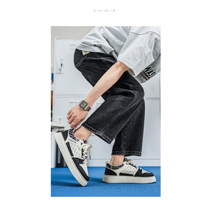 Men's Platform Casual Sneakers 2026 Spring Ethnic Patwork Thick Sole Breathable Daily Streetwear Korean Style Multicolor
Men's Platform Casual Sneakers 2026 Spring Ethnic Patwork Thick Sole Breathable Daily Streetwear Korean Style Multicolor