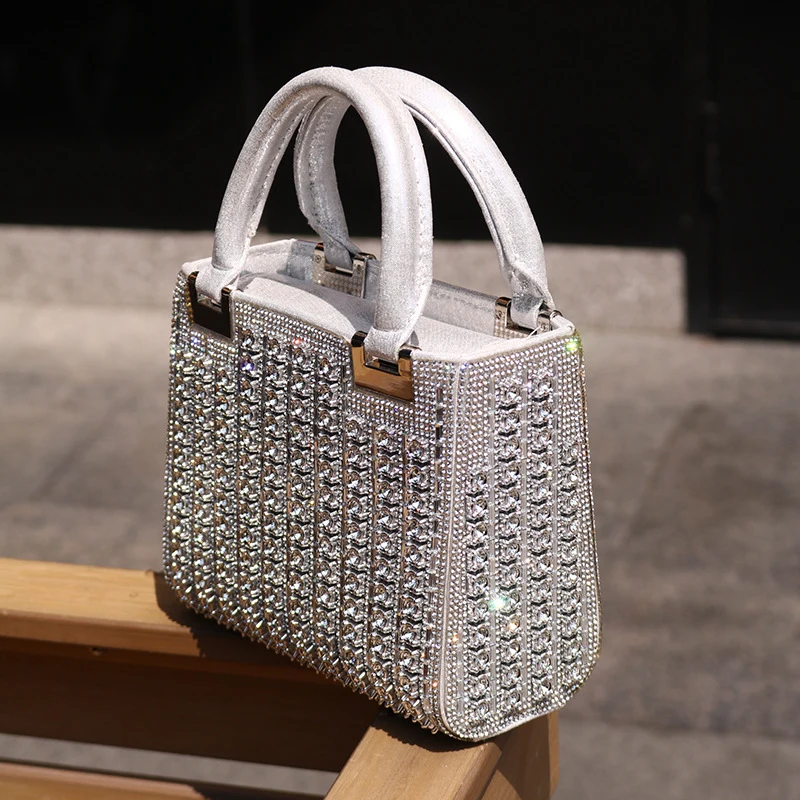 Gemstone Inlaid Evening Bag - Crystal-Imitation-Style Square Handbag - Ladies' Luxurious Party Banquet Bag - Tote Bag
Gemstone Inlaid Evening Bag - Crystal-Imitation-Style Square Handbag - Ladies' Luxurious Party Banquet Bag - Tote Bag