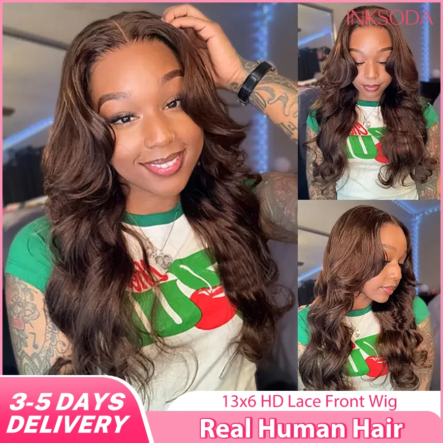 36 Inch Chocolate Brown Body Wave HD Lace Front Human Hair Wig Brazilian 13x6 Lace Frontal Wigs Preplucked for Women 220 Density
36 Inch Chocolate Brown Body Wave HD Lace Front Human Hair Wig Brazilian 13x6 Lace Frontal Wigs Preplucked for Women 220 Density