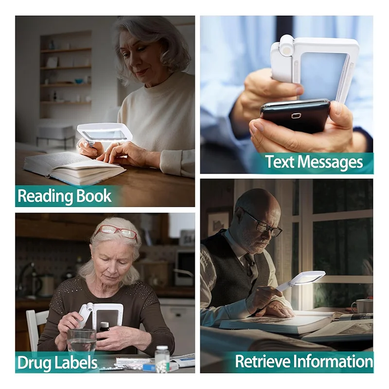 Magnifying Glass With Light Reading Gifts Accessories Rechargeable LED Page Magnifier 4X For Book Lovers Handheld Vision Aids
Magnifying Glass With Light Reading Gifts Accessories Rechargeable LED Page Magnifier 4X For Book Lovers Handheld Vision Aids
