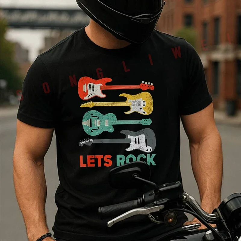 Let's Rock Electric Guitar Music Lover Band Guitarist Men's T Shirt Moto Casual Dress Cotton Short Sleeved T-shirt Tees
Let's Rock Electric Guitar Music Lover Band Guitarist Men's T Shirt Moto Casual Dress Cotton Short Sleeved T-shirt Tees