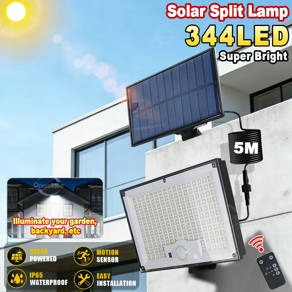Ultra Powerful Solar Split Lamps Human Motion Sensor Super Bright Floodlight Wall Lamp With 5M Wire Courtyard Garden Garage Park
Ultra Powerful Solar Split Lamps Human Motion Sensor Super Bright Floodlight Wall Lamp With 5M Wire Courtyard Garden Garage Park