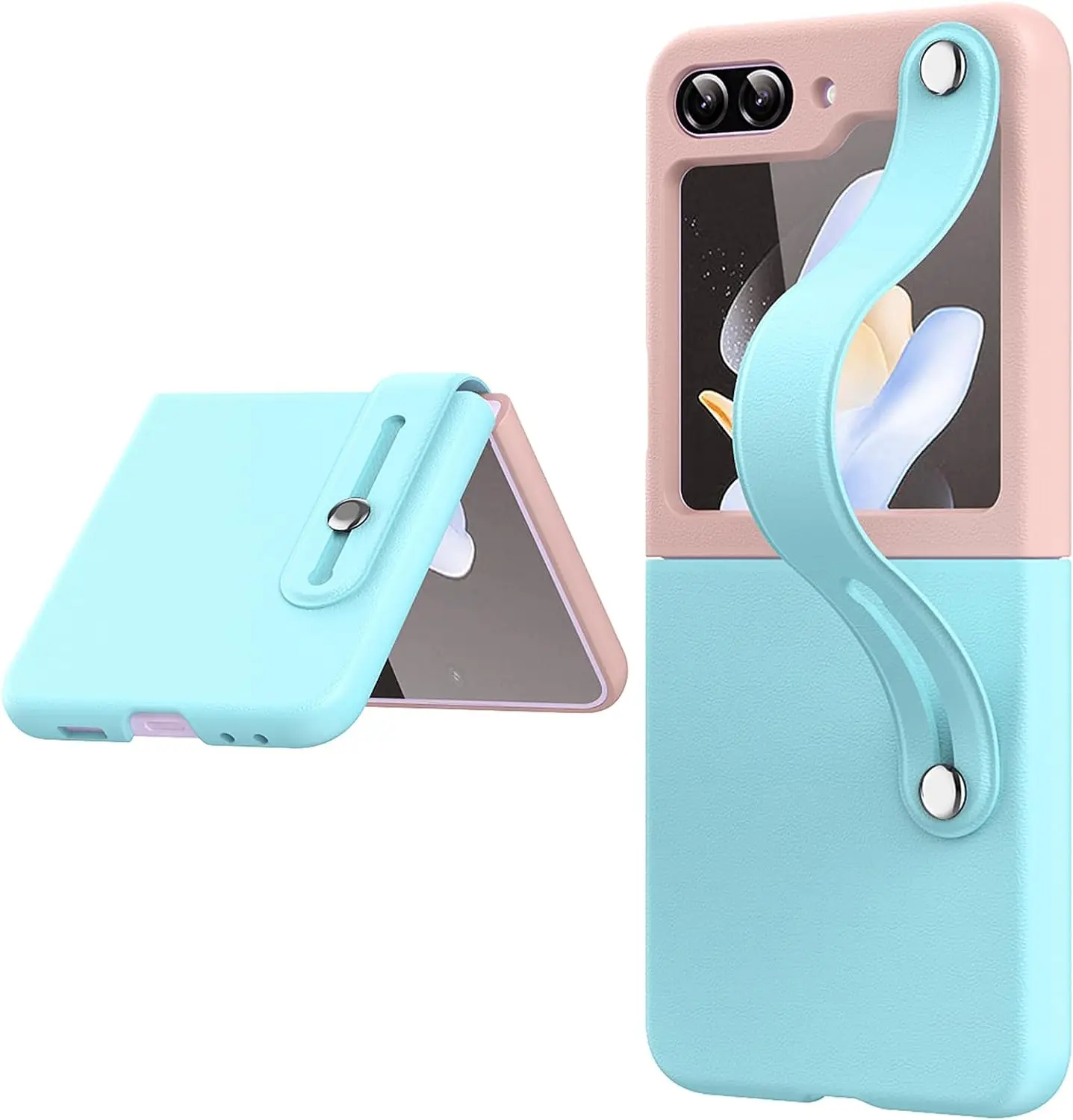 Case for Samsung Galaxy Z Flip 5 5G, with Expansion Wristband + Kickstand Function, Free Folding Ultra-Thin Shell for Women
Case for Samsung Galaxy Z Flip 5 5G, with Expansion Wristband + Kickstand Function, Free Folding Ultra-Thin Shell for Women