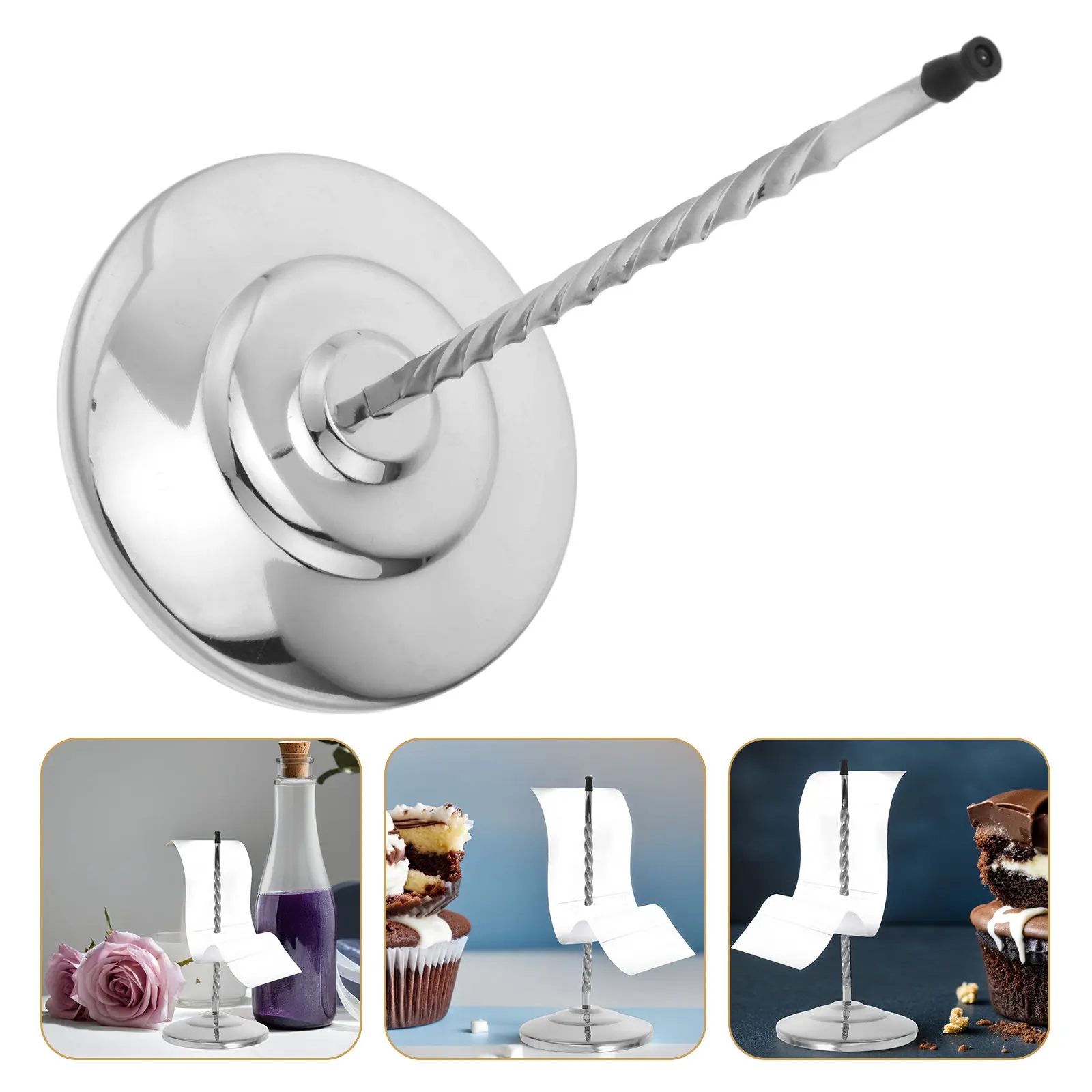 Держатель для чеков из нержавеющей стали, элегантный спиральный дизайн, компактный, с устойчивой основой, идеально подходит для использования в ресторанах, на кухнях и в офисах.
Держатель для чеков из нержавеющей стали, элегантный спиральный дизайн, компактный, с устойчивой основой, идеально подходит для использования в ресторанах, на кухнях и в офисах.