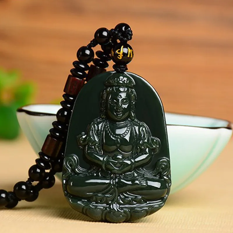 Natural Green , Hotan Jade Guanyin Pendant Men And Women
Natural Green , Hotan Jade Guanyin Pendant Men And Women