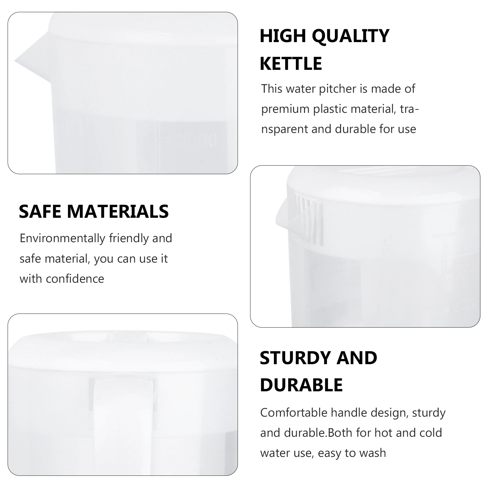Cold Water Lid Large Capacity Plastic Large Capacity Pitcher Container Pp Material Lid Home Cafe Water Pitcher PartyDurable
Cold Water Lid Large Capacity Plastic Large Capacity Pitcher Container Pp Material Lid Home Cafe Water Pitcher PartyDurable