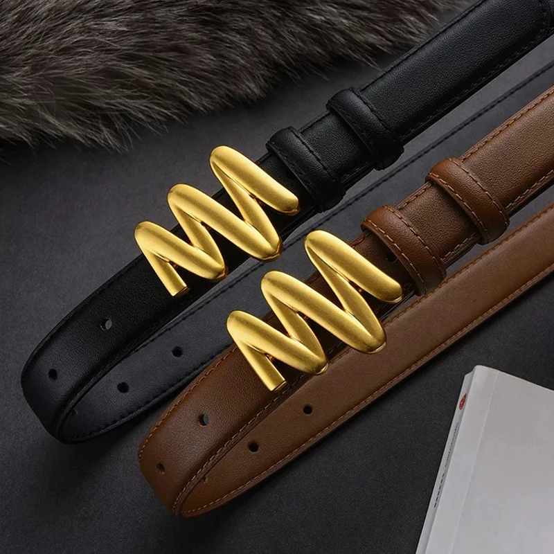 Women's Designer Belts Fashion Soft Genuine Leather Belts Waist Belt For Jeans Pants & Dress Unique Gold Solid Buckle Waistband
Women's Designer Belts Fashion Soft Genuine Leather Belts Waist Belt For Jeans Pants & Dress Unique Gold Solid Buckle Waistband