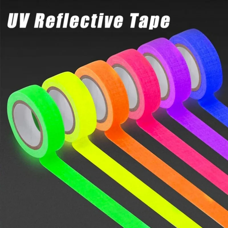 6pcs Adhesive Tape Under UV Black Light Fluorescent Neon Gaffer Blacklight Reactive Masking Cloth Party Stages Photography
6pcs Adhesive Tape Under UV Black Light Fluorescent Neon Gaffer Blacklight Reactive Masking Cloth Party Stages Photography