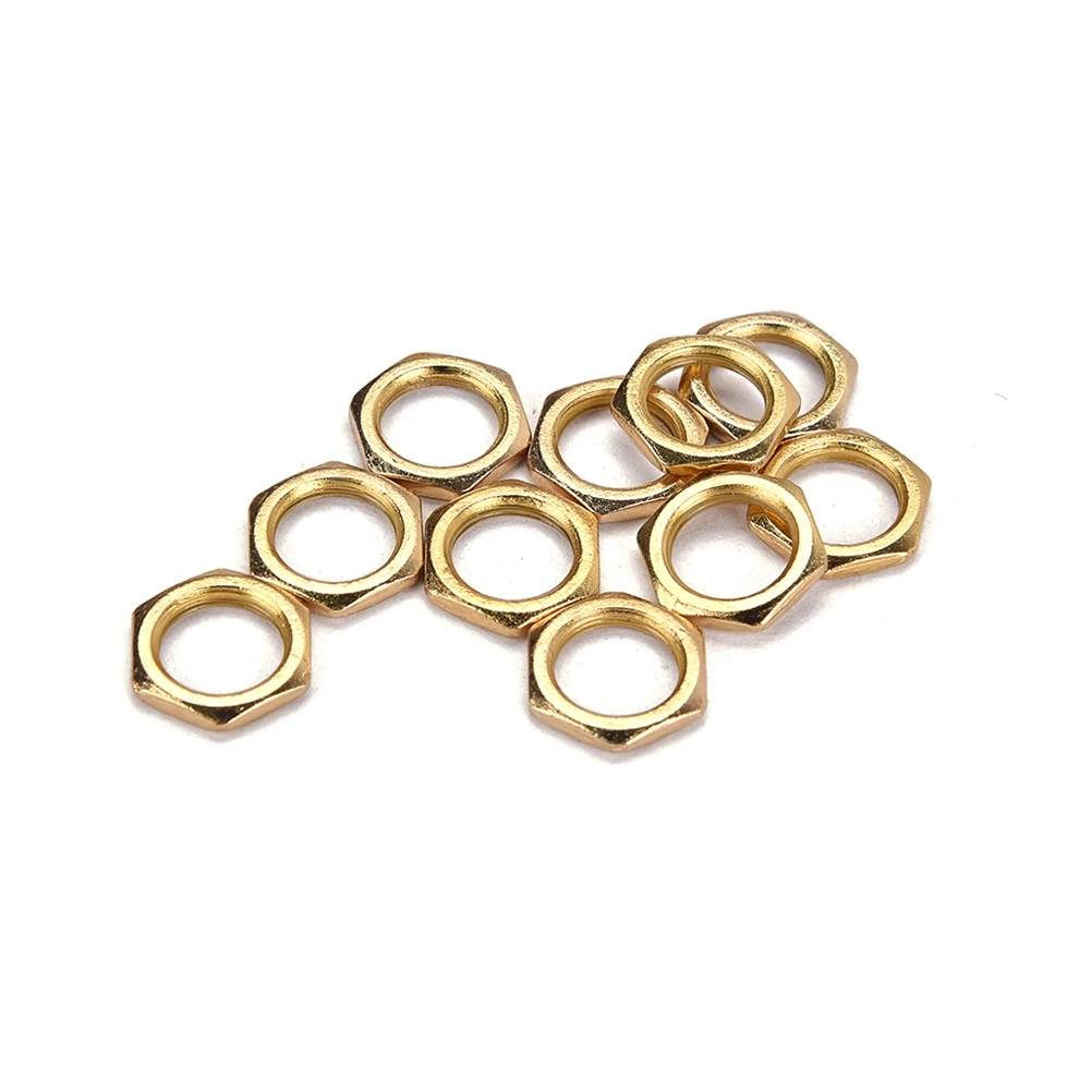 50 Pcs Zinc Alloy Fine Tooth Nut Light Nut Thin Nut 8mm for Instrument Guitar Bass Socket Jack (Gold)
50 Pcs Zinc Alloy Fine Tooth Nut Light Nut Thin Nut 8mm for Instrument Guitar Bass Socket Jack (Gold)