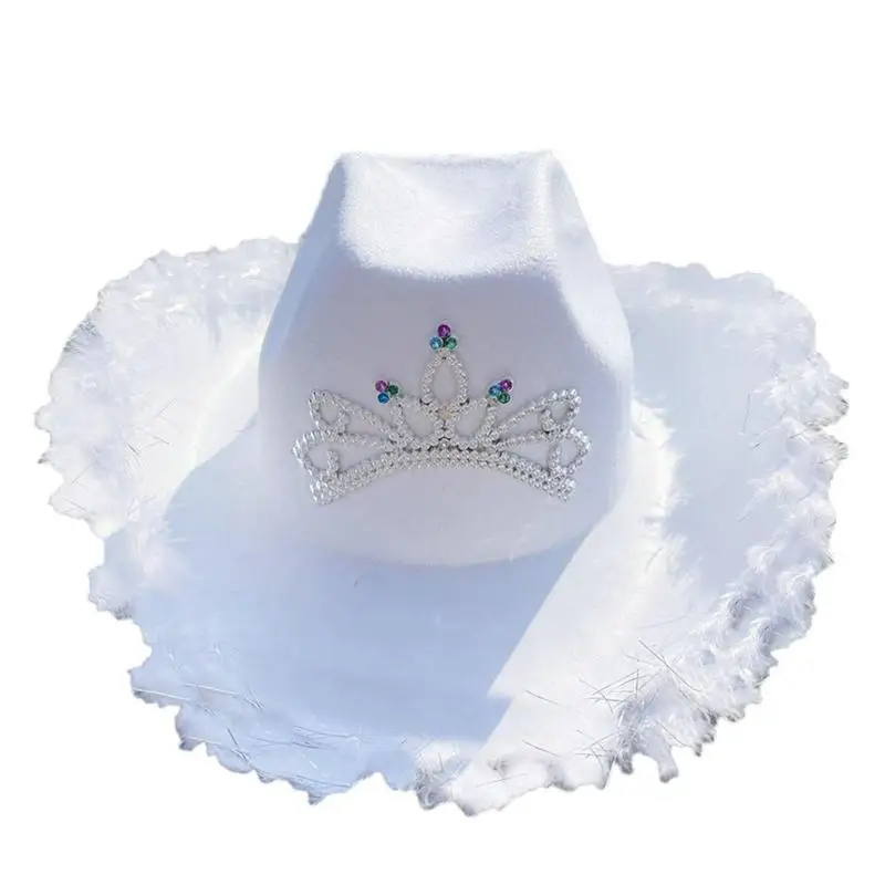 Cow Girl Hat Feather Brim Bride Cowboy Cap With Feather Crown Party Supplies For Kids Children Women Men Boys Girls Adults
Cow Girl Hat Feather Brim Bride Cowboy Cap With Feather Crown Party Supplies For Kids Children Women Men Boys Girls Adults