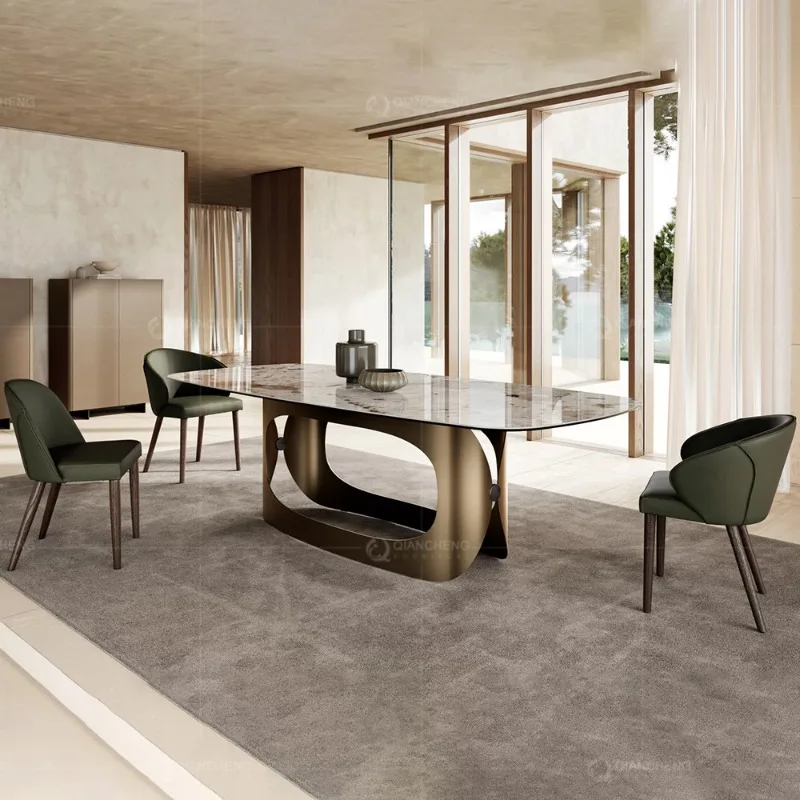 Italian minimalist retractable rock slab dining table household modern light luxury combination premium dining table extended
Italian minimalist retractable rock slab dining table household modern light luxury combination premium dining table extended