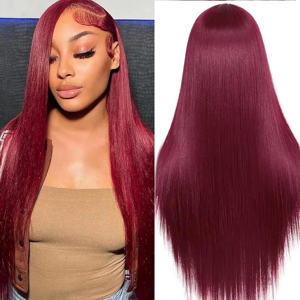 99j Burgundy Lace Front Wigs Human Hair 13x4 HD Transparent Lace Wig Human Hair 250% Density 16 TO 34Inch Brazilian Virgin Straight Human Hair Wigs for Women Pre Plucked with Baby Hair Colored Reddish Brown Lace Frontal Wigs
99j Burgundy Lace Front Wigs Human Hair 13x4 HD Transparent Lace Wig Human Hair 250% Density 16 TO 34Inch Brazilian Virgin Straight Human Hair Wigs for Women Pre Plucked with Baby Hair Colored Reddish Brown Lace Frontal Wigs