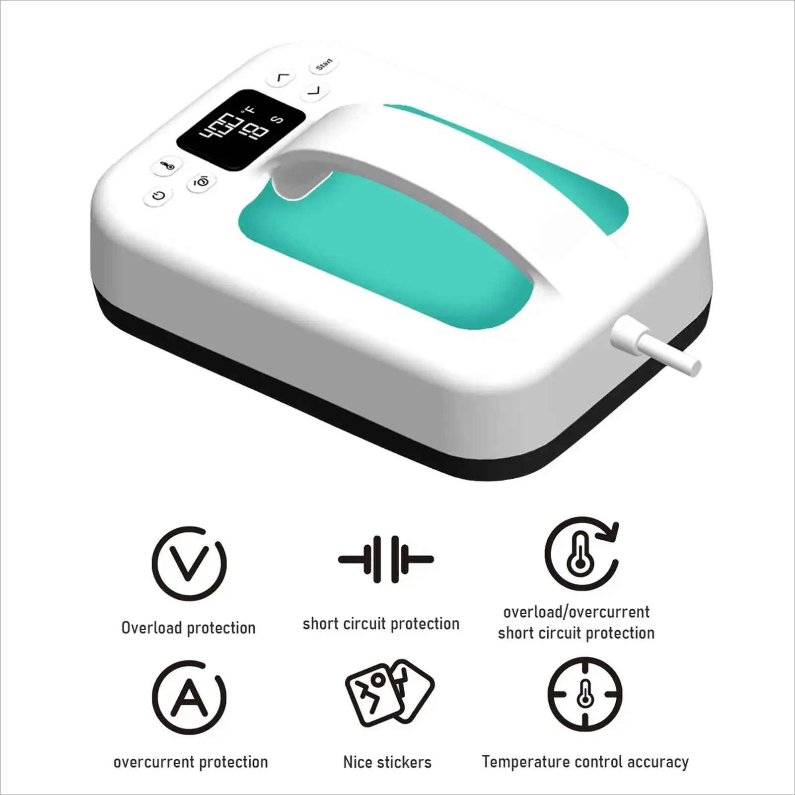 HP6 Handheld Mini Heat Press Machine Device Portable Heat Transfer Machine Kits Adjustable Temperature Timer Overheat 7x5 Inch
HP6 Handheld Mini Heat Press Machine Device Portable Heat Transfer Machine Kits Adjustable Temperature Timer Overheat 7x5 Inch
