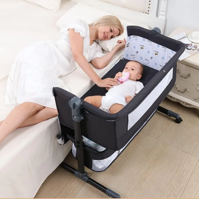 Portable Baby Crib Convertible Bassinet Multi-Functional Foldable Travel Bed with Wheels for Nursery Room Newborns Toddlers
Portable Baby Crib Convertible Bassinet Multi-Functional Foldable Travel Bed with Wheels for Nursery Room Newborns Toddlers