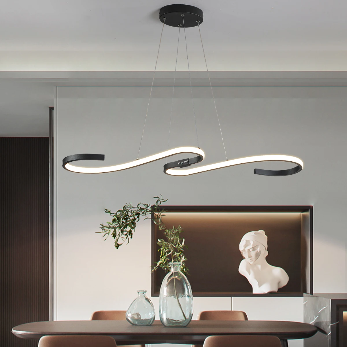 Modern Led Chandelier Restaurant Led Pendant Light kitchen island Chandelier Dining room White/Black Hanging Lamp W/remote
Modern Led Chandelier Restaurant Led Pendant Light kitchen island Chandelier Dining room White/Black Hanging Lamp W/remote
