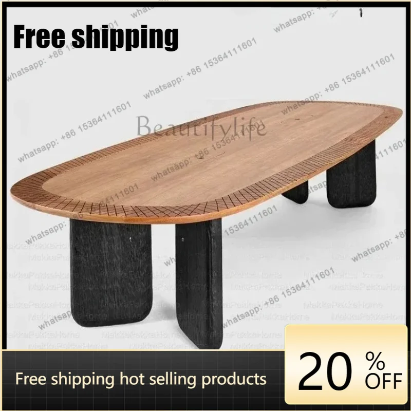 xx4 Medieval style solid wood dining table, retro art log conference table, Nordic solid wood negotiation dining table
xx4 Medieval style solid wood dining table, retro art log conference table, Nordic solid wood negotiation dining table