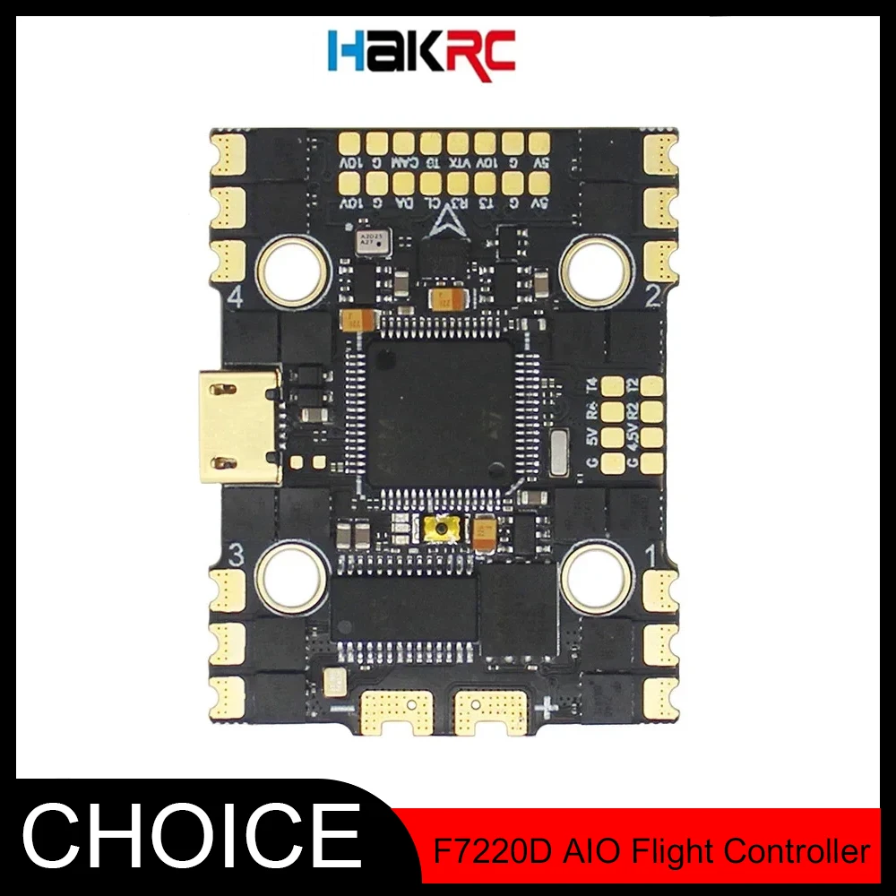 HAKRC F7220D F722 AIO F7 Контроллер полета 32 бит 40A/50A 4в1 ESC 2-6S с двойным экраном BEC для RC FPV Зубочистка Cinewhoop Drone
HAKRC F7220D F722 AIO F7 Контроллер полета 32 бит 40A/50A 4в1 ESC 2-6S с двойным экраном BEC для RC FPV Зубочистка Cinewhoop Drone