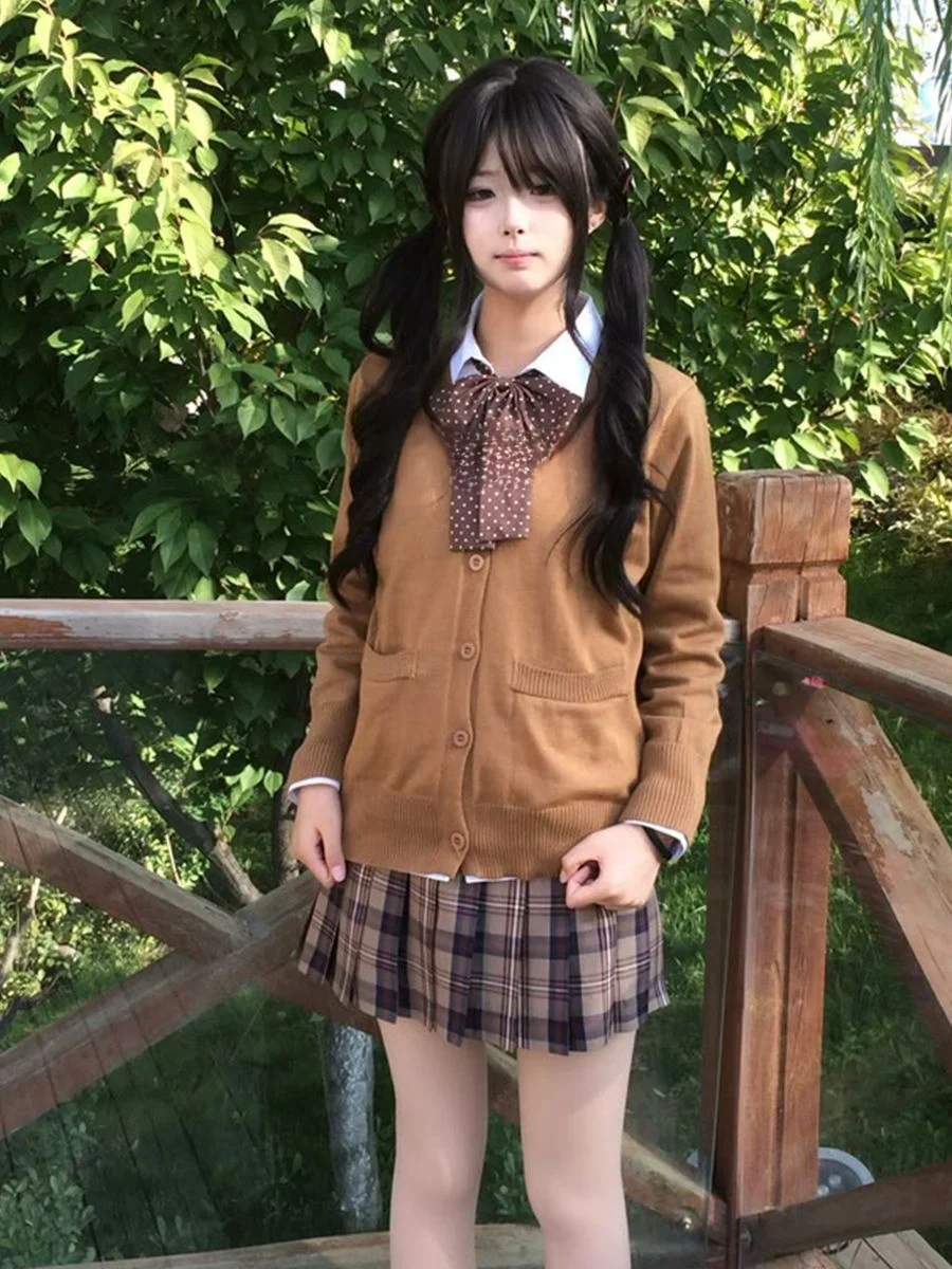 Карамелизованный колледж Sle JK orm Вязаный свитер Весна Осень V-Ne Открытый кардиган Long Sve Женский комплект ort Юбка
Карамелизованный колледж Sle JK orm Вязаный свитер Весна Осень V-Ne Открытый кардиган Long Sve Женский комплект ort Юбка