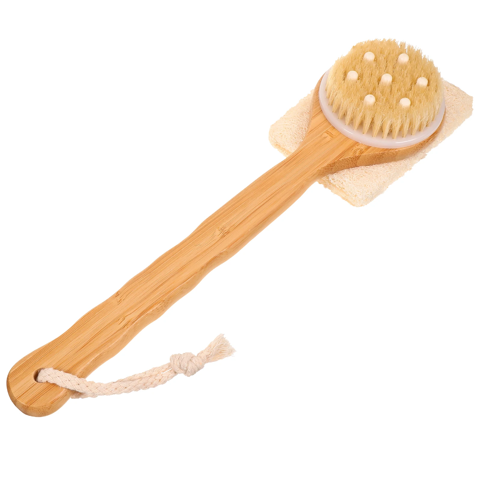 Loofah Bath Brush Dual Purpose Shower Foot Scrubber Body Cleaning Exfoliating Back Massager Long Handle Bamboo Bathing
Loofah Bath Brush Dual Purpose Shower Foot Scrubber Body Cleaning Exfoliating Back Massager Long Handle Bamboo Bathing