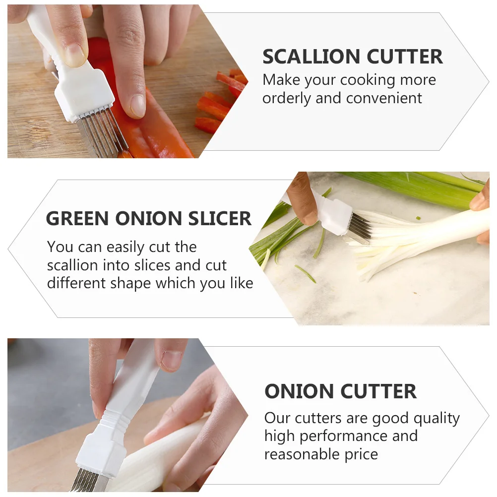 2 Pcs Chopper Onion Cutter Sharp Scallion Stainless Steel Slicer Kitchen Cutting Tools
2 Pcs Chopper Onion Cutter Sharp Scallion Stainless Steel Slicer Kitchen Cutting Tools
