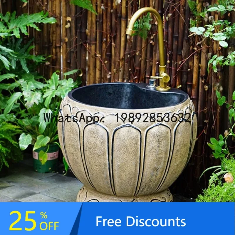 New Chinese Style Outdoor Pedestal Basin Creative Pedestal Washbasin Balcony Terrace Mop Washing Sink
New Chinese Style Outdoor Pedestal Basin Creative Pedestal Washbasin Balcony Terrace Mop Washing Sink