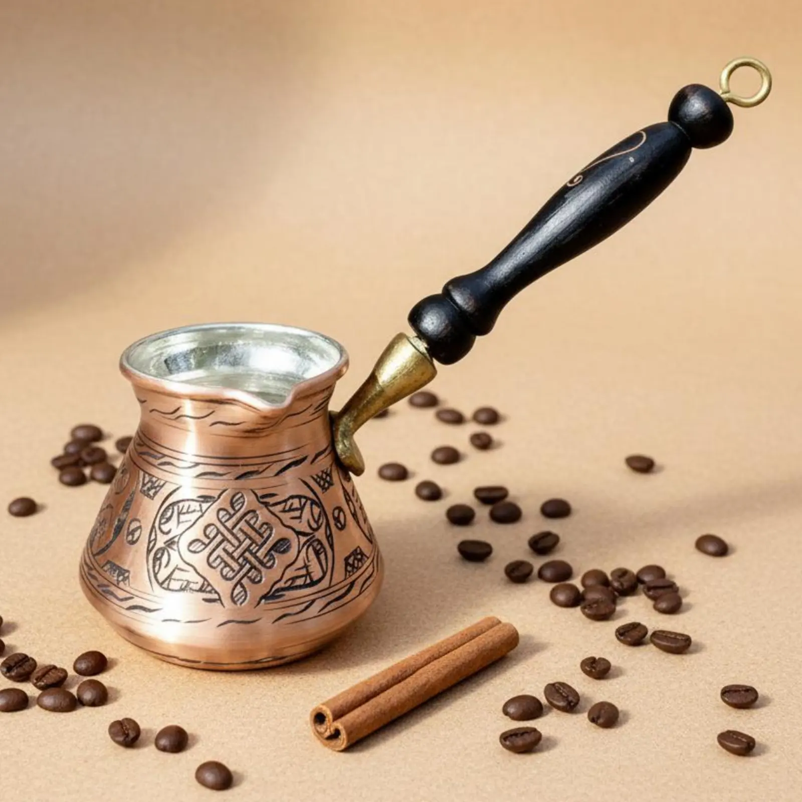 Turkish Coffee Pot Vintage Design Handmade Copper Cezve Engraved Ibrik Pot Traditional Design Copper Cezve Wooden Handle
Turkish Coffee Pot Vintage Design Handmade Copper Cezve Engraved Ibrik Pot Traditional Design Copper Cezve Wooden Handle