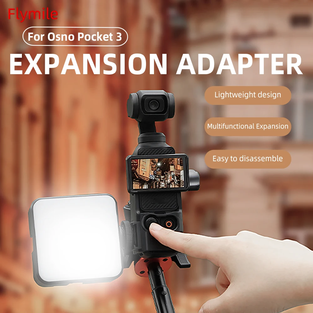 Expansion Adapter for DJI OSMO POCKET 3 Adapter Border Attached to Backpack Clip Selfie Stick, Chest Strap protection accessory
Expansion Adapter for DJI OSMO POCKET 3 Adapter Border Attached to Backpack Clip Selfie Stick, Chest Strap protection accessory