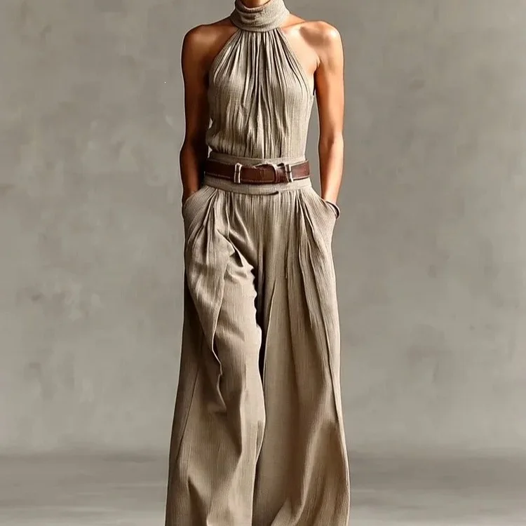 Solid Color Sleeveless Halter Neck Bodycon Jumpsuit Overall Playsuit For Women Spring Summer
Solid Color Sleeveless Halter Neck Bodycon Jumpsuit Overall Playsuit For Women Spring Summer