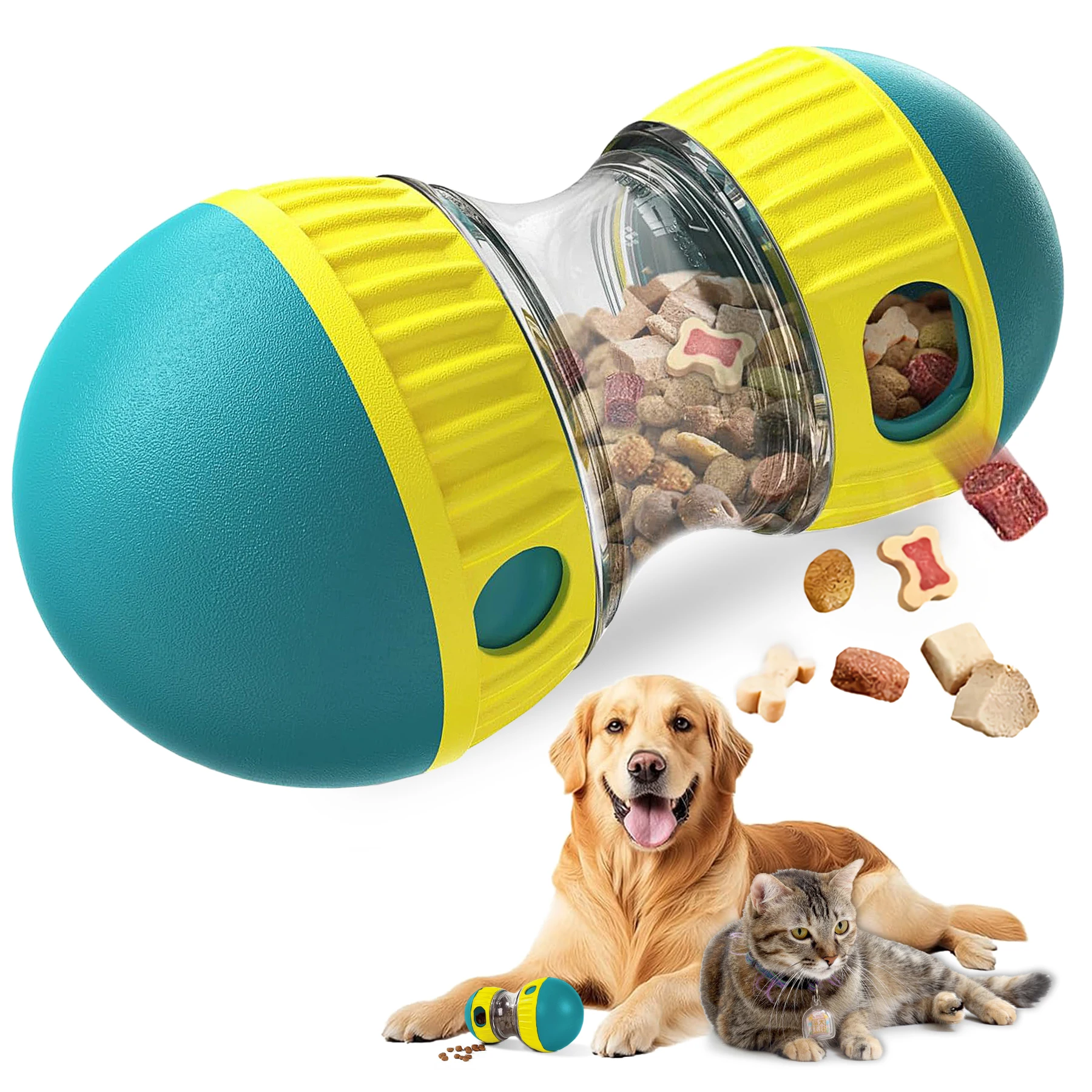 Interactive Dog Treat Ball, Dog Treat Dispenser Toy - Interactive Adjustable Treat Dispensing Dog Puzzle Toy - Mental Stimulation & Slow Feeder for Small, Medium, and Large Breeds - Durable & Fun Boredom Relief Game
Interactive Dog Treat Ball, Dog Treat Dispenser Toy - Interactive Adjustable Treat Dispensing Dog Puzzle Toy - Mental Stimulation & Slow Feeder for Small, Medium, and Large Breeds - Durable & Fun Boredom Relief Game