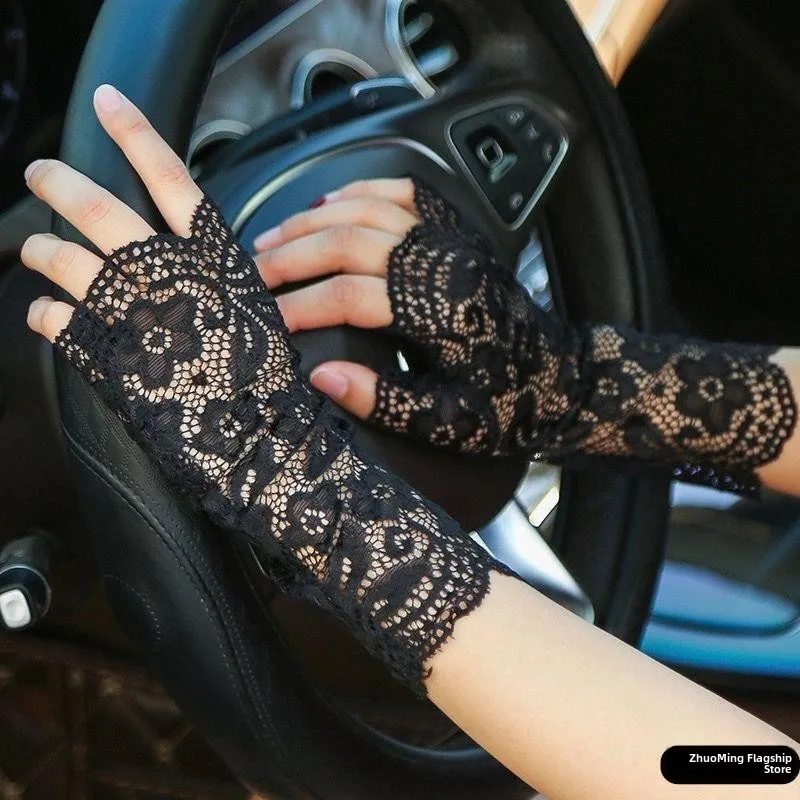 Elegant Lace Fingerless Gloves Breathable Mesh Dance Scarf Covering Half Finger Medium Long Elastic Youth Women's Gloves
Elegant Lace Fingerless Gloves Breathable Mesh Dance Scarf Covering Half Finger Medium Long Elastic Youth Women's Gloves