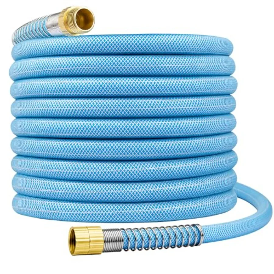 50 Feet Garden Hose, Lightweight Hybrid Polymer Water Hose, Kink-Resistant Flexible Heavy Duty 5/8" Hose with 3/4" Solid Brass
50 Feet Garden Hose, Lightweight Hybrid Polymer Water Hose, Kink-Resistant Flexible Heavy Duty 5/8" Hose with 3/4" Solid Brass