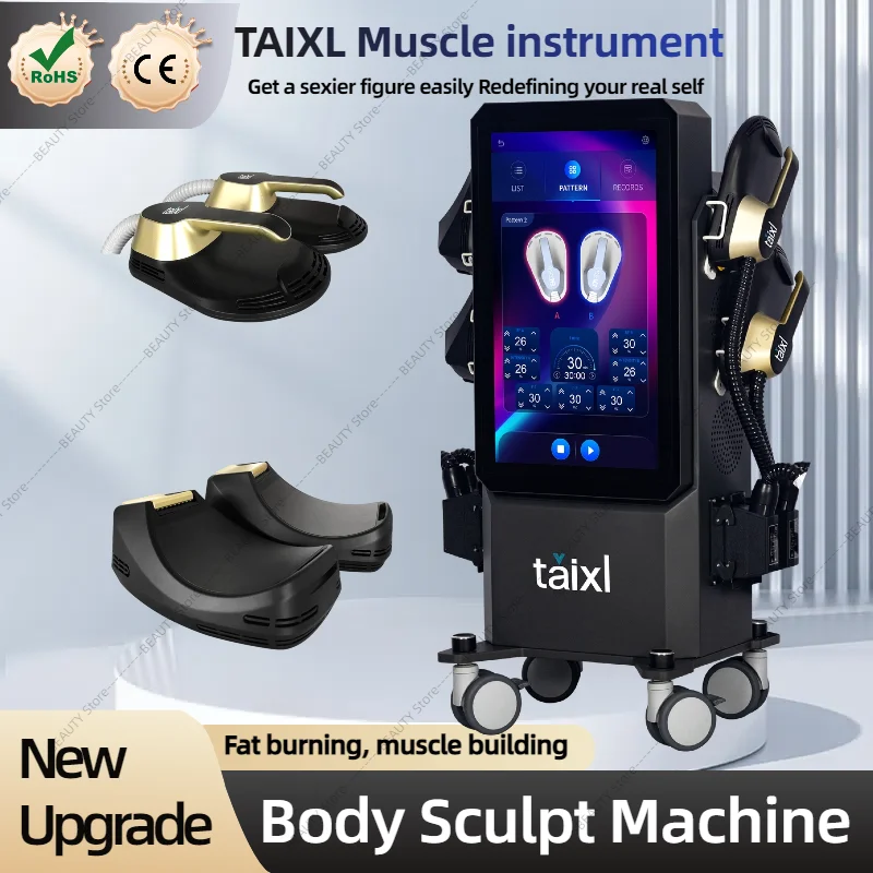 Новый RF портативный EMS TAIXL машина для моделирования тела, тазовая подушечка, стимуляция мышц, технология похудения, скульптура жира, электромагнитный
Новый RF портативный EMS TAIXL машина для моделирования тела, тазовая подушечка, стимуляция мышц, технология похудения, скульптура жира, электромагнитный