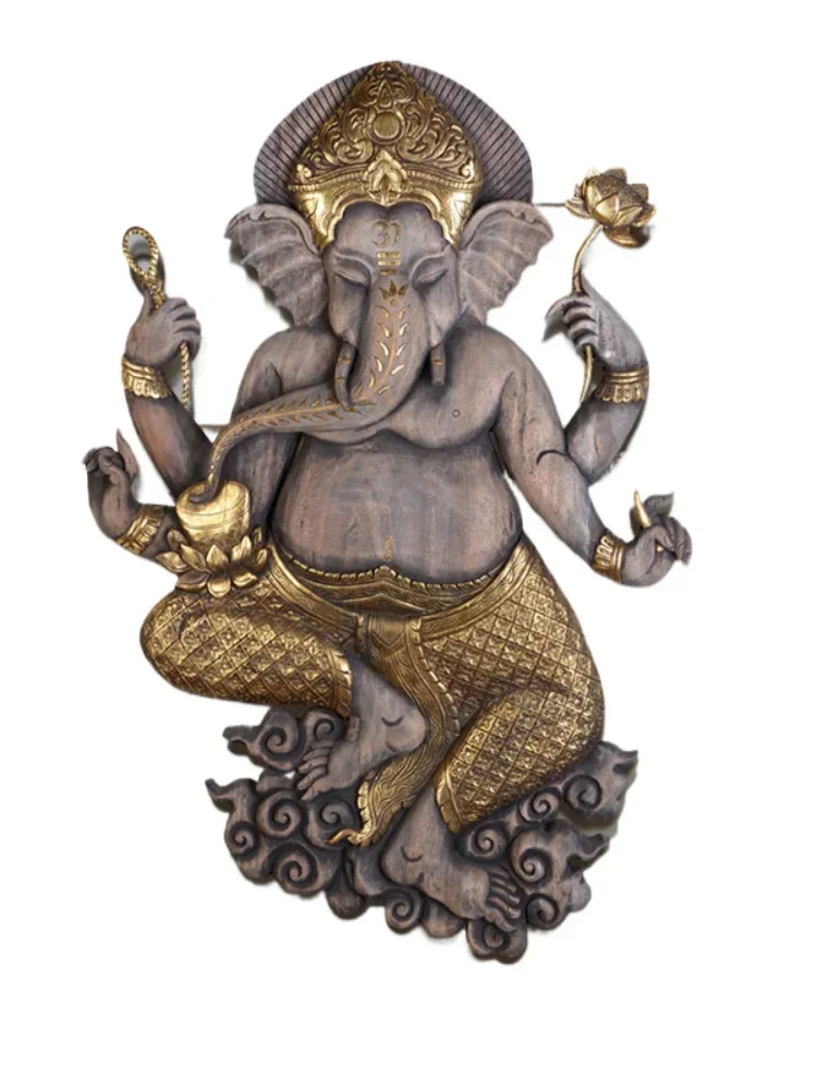 Thailand Solid Wood Carving Crafts Living Room Wall Decoration Pendant Wood Carving Wall Decoration 
Thailand Solid Wood Carving Crafts Living Room Wall Decoration Pendant Wood Carving Wall Decoration