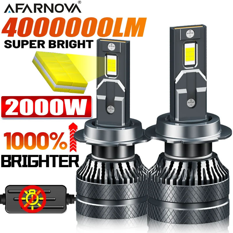 2PC 2000W H1 LED Headlight 3000000LM Led Canbus Car Lamps H3 H4 H7 H11 9005 9006 Turbo Auto Fog Lamps Car Light Hi/Lo Beam 12V
2PC 2000W H1 LED Headlight 3000000LM Led Canbus Car Lamps H3 H4 H7 H11 9005 9006 Turbo Auto Fog Lamps Car Light Hi/Lo Beam 12V