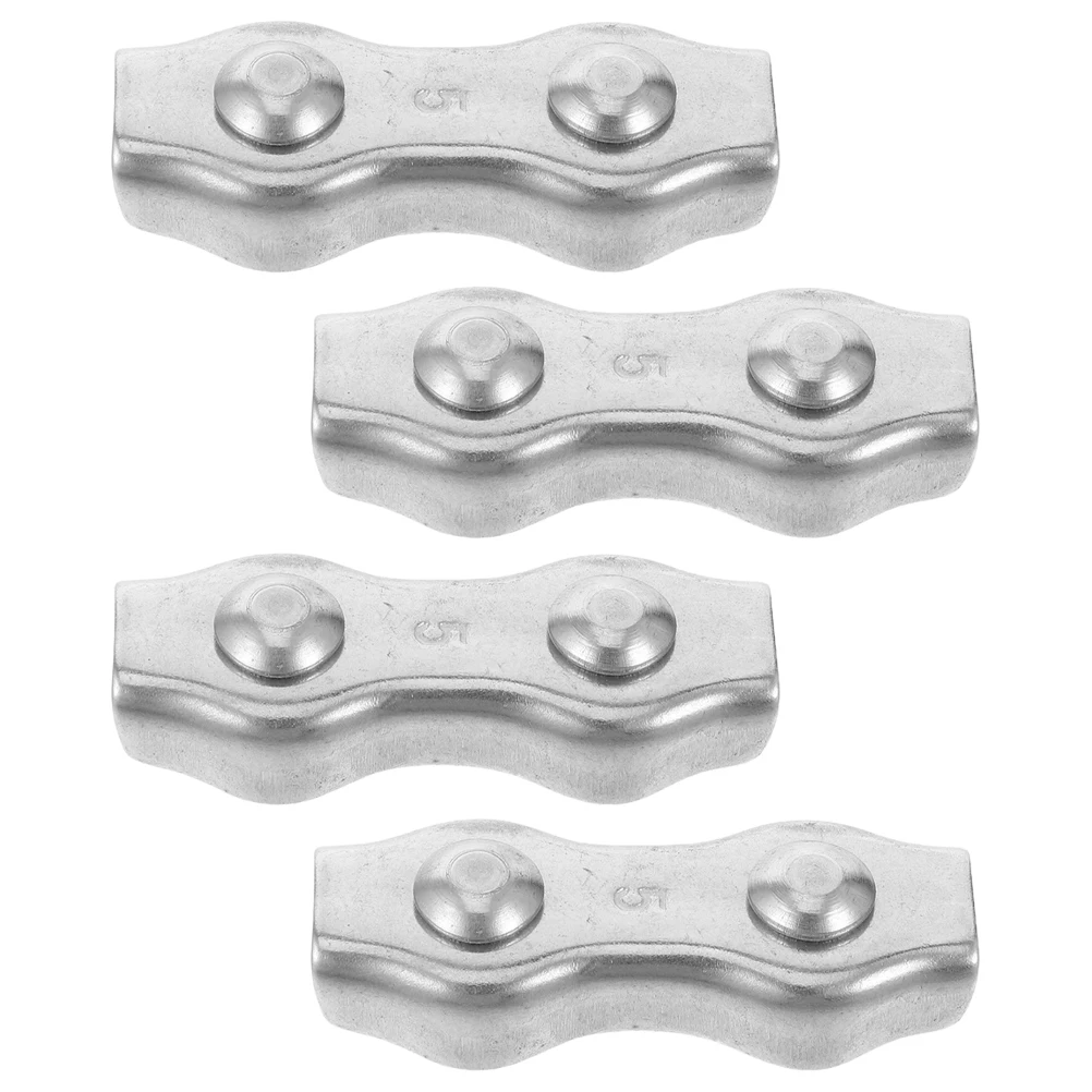 4 Pcs Rope Clamp Stainless Wire Clamp Stainless Steel Duplex Clips for Fencing Cable Railings Garden Decorations 304 Steel
4 Pcs Rope Clamp Stainless Wire Clamp Stainless Steel Duplex Clips for Fencing Cable Railings Garden Decorations 304 Steel