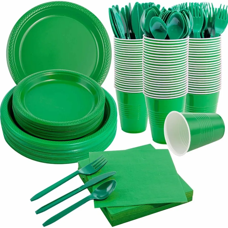 MirthMood 350pcs Green Party Supplies Disposable Plates Set for Outdoor Gatherings and Birthday Celebrations Includes EcoFriend
MirthMood 350pcs Green Party Supplies Disposable Plates Set for Outdoor Gatherings and Birthday Celebrations Includes EcoFriend