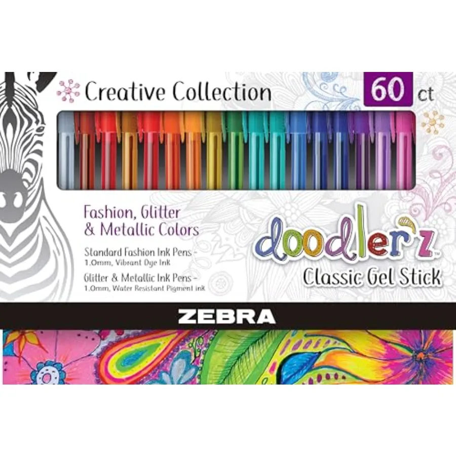 doodler'z Gel Stick Pens, 1.0mm Needle-Point Tip, Fashion, and Metallic Gel Ink, Virnt Colors, Water-Based Ink, Art and School
doodler'z Gel Stick Pens, 1.0mm Needle-Point Tip, Fashion, and Metallic Gel Ink, Virnt Colors, Water-Based Ink, Art and School