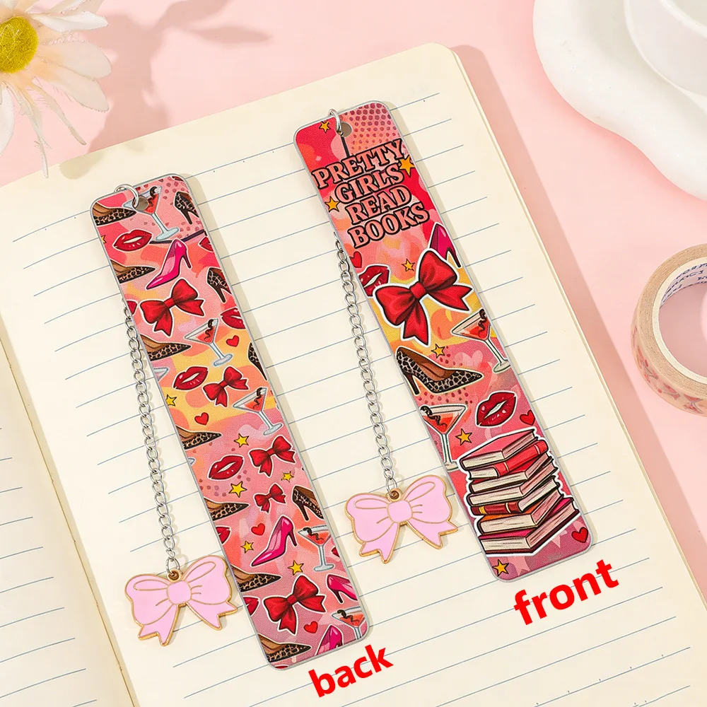 Stainless steel bow bookmark with chain pendant, leopard print and feminine design, fashionable book reading bookmark.
Stainless steel bow bookmark with chain pendant, leopard print and feminine design, fashionable book reading bookmark.