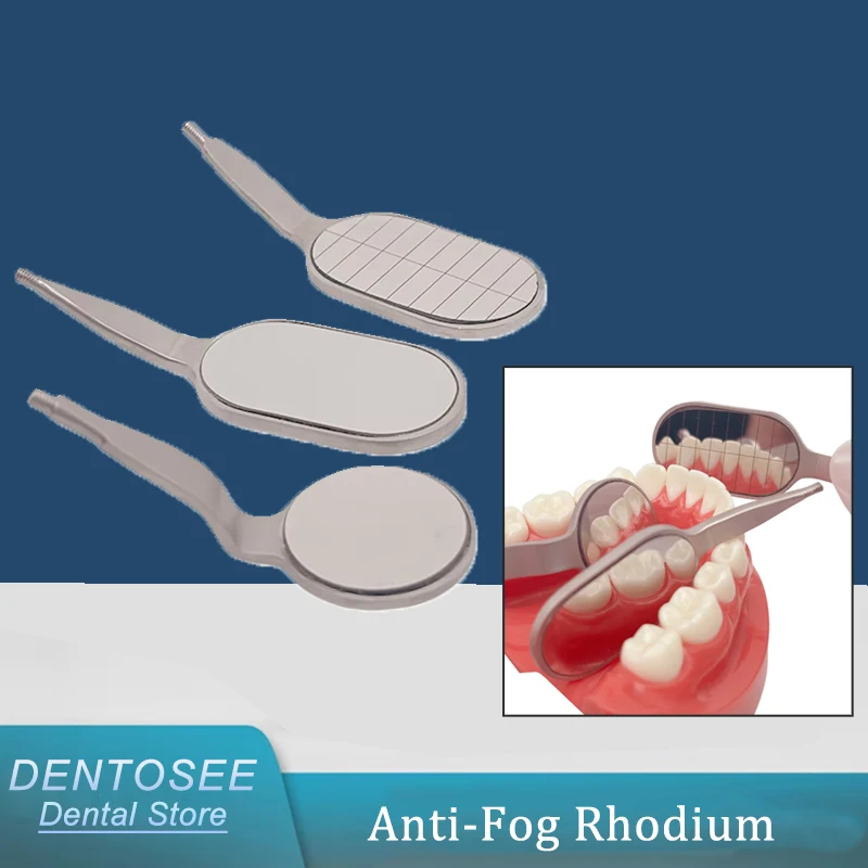 Anti-Fog Rhodium Dental Mouth Mirrors - Reusable Long Shape Oral Reflectors for Dentists & Clinics, High-Quality Tools
Anti-Fog Rhodium Dental Mouth Mirrors - Reusable Long Shape Oral Reflectors for Dentists & Clinics, High-Quality Tools