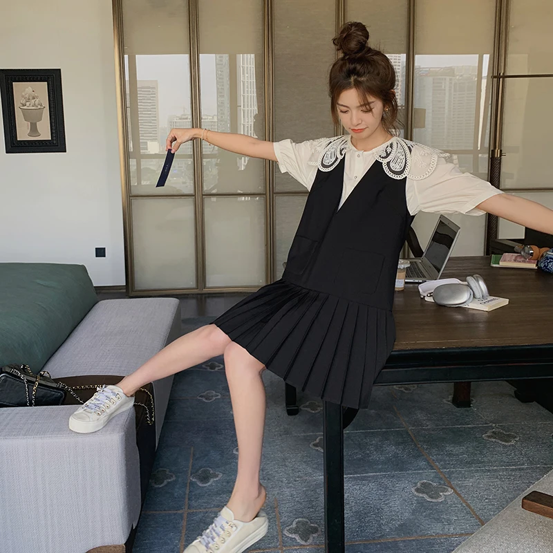Women 2 Piece Sets Shirt and Dress 2024 Summer New Short Sleeve Embroidery Loose French Style Elegant Sweet Blouse Outfits 0073
Women 2 Piece Sets Shirt and Dress 2024 Summer New Short Sleeve Embroidery Loose French Style Elegant Sweet Blouse Outfits 0073