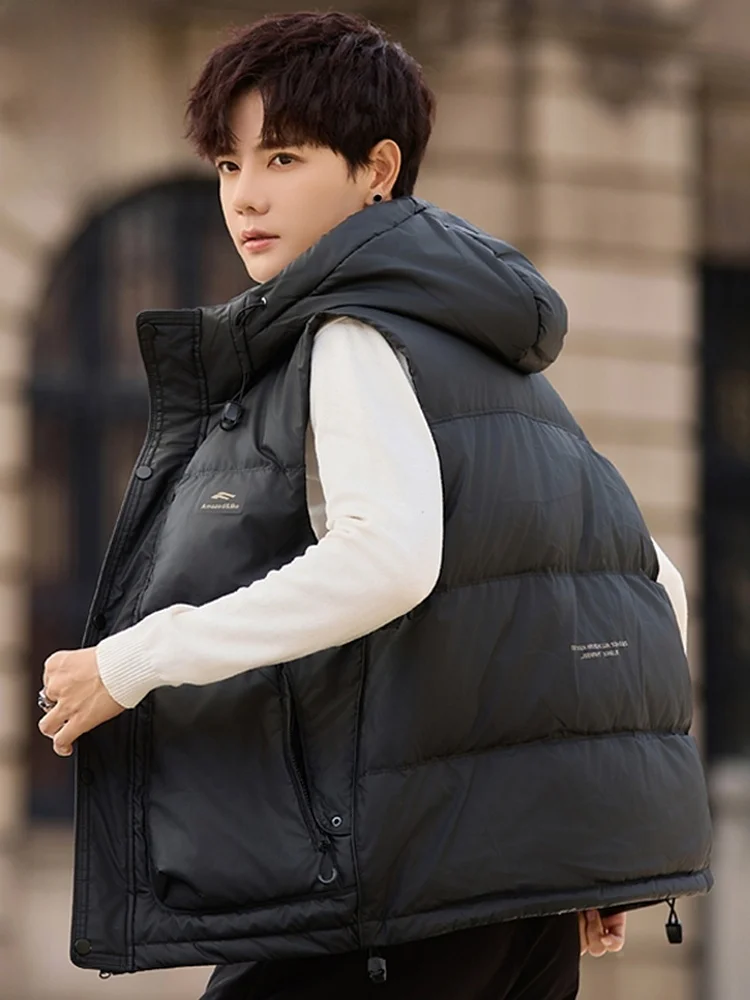 Мужской пуховый жилет с капюшоном для зимы, утепленный, молодежный, однотонный, на молнии, для активного отдыха
Мужской пуховый жилет с капюшоном для зимы, утепленный, молодежный, однотонный, на молнии, для активного отдыха