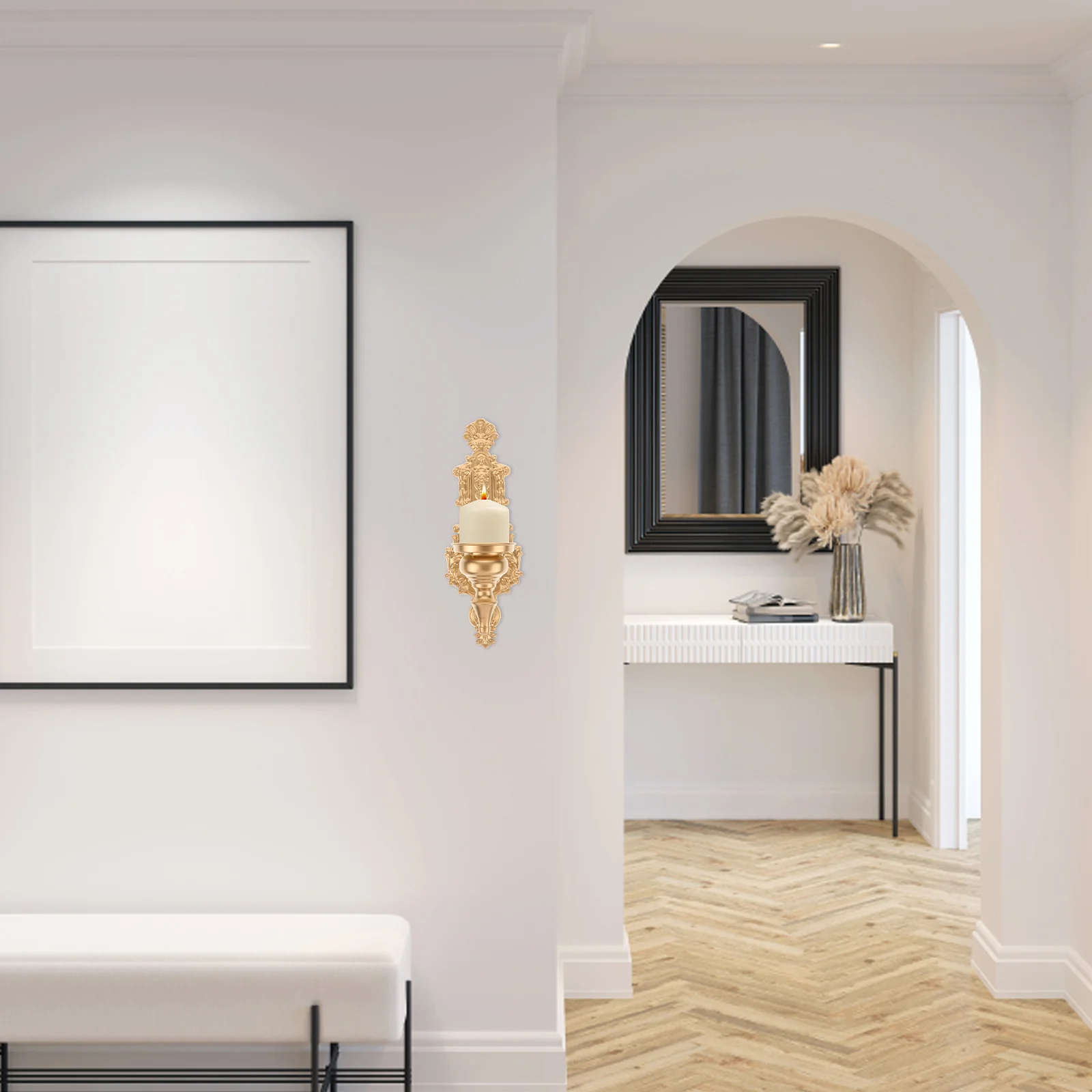 Iron Wall Holder Vintage Pillar Sconce Decorative Mount for Home Living Room Office Wedding Party Ambiance
Iron Wall Holder Vintage Pillar Sconce Decorative Mount for Home Living Room Office Wedding Party Ambiance