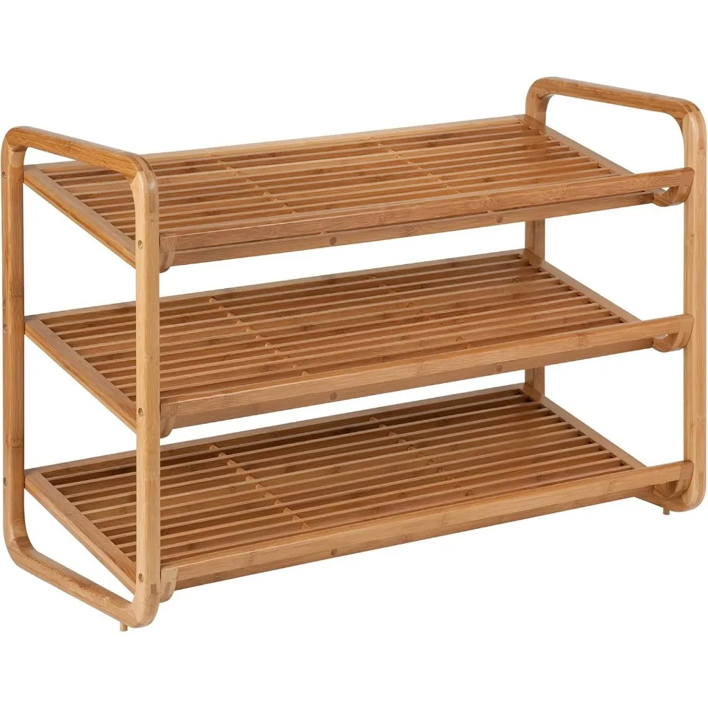 3-Tier Bamboo Shoe Rack Organizer, Space-Saving Storage Shelf for Entryway Closet
3-Tier Bamboo Shoe Rack Organizer, Space-Saving Storage Shelf for Entryway Closet
