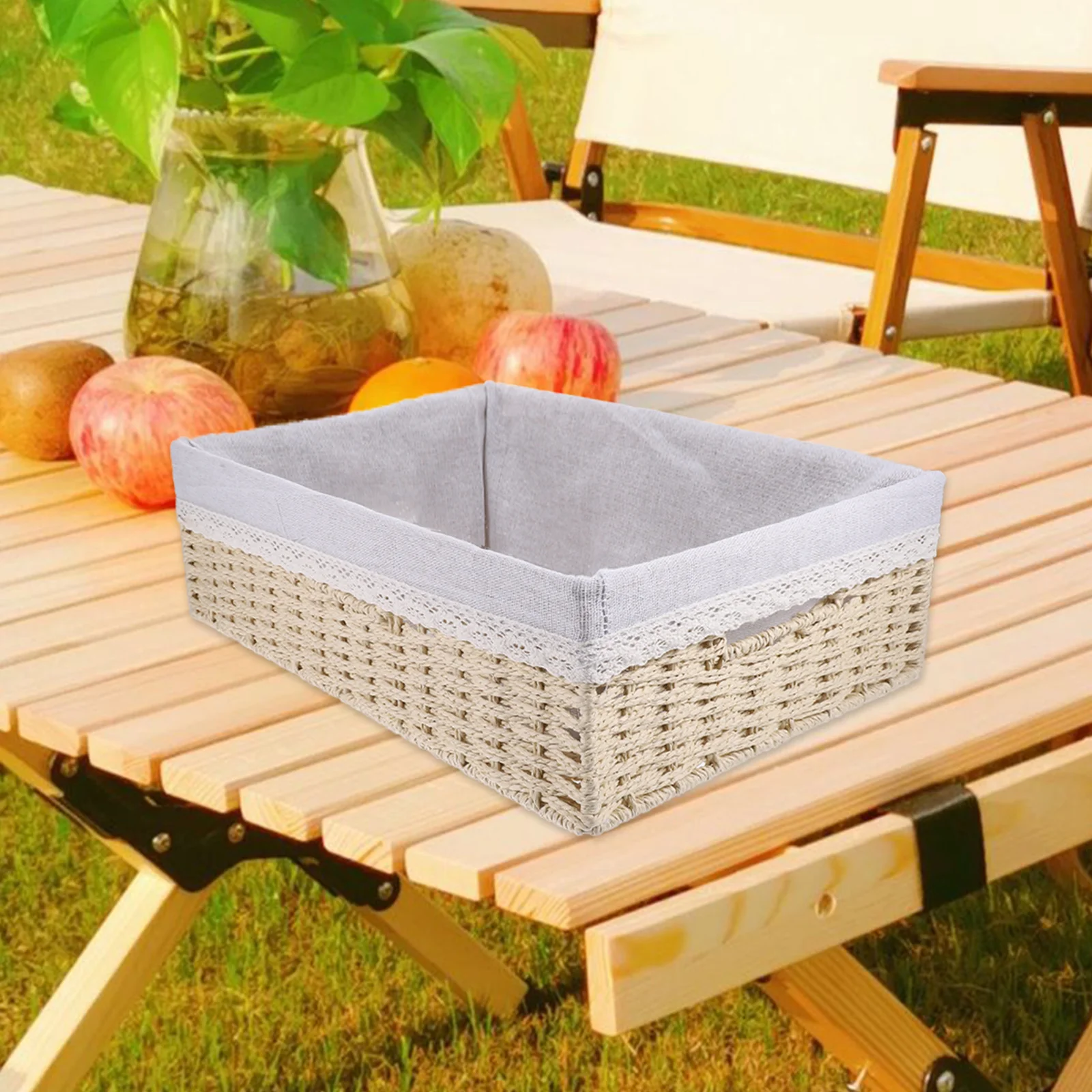 1pc Large Plant Sundry Basket Storage Basket Woven Organizer for Snacks Cosmetics Desktop Sundry Eco-Friendly Paper Rope
1pc Large Plant Sundry Basket Storage Basket Woven Organizer for Snacks Cosmetics Desktop Sundry Eco-Friendly Paper Rope