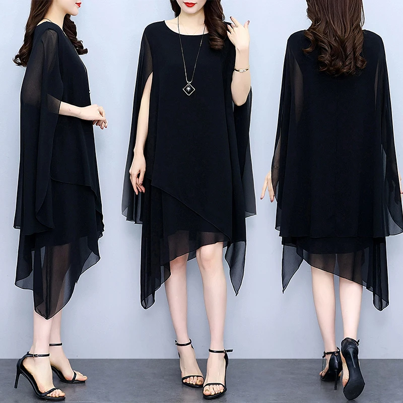 Coigarsam Women's Summer Dress 2024 New Office Lady Loose Solid Chiffon Red Black Dresses
Coigarsam Women's Summer Dress 2024 New Office Lady Loose Solid Chiffon Red Black Dresses
